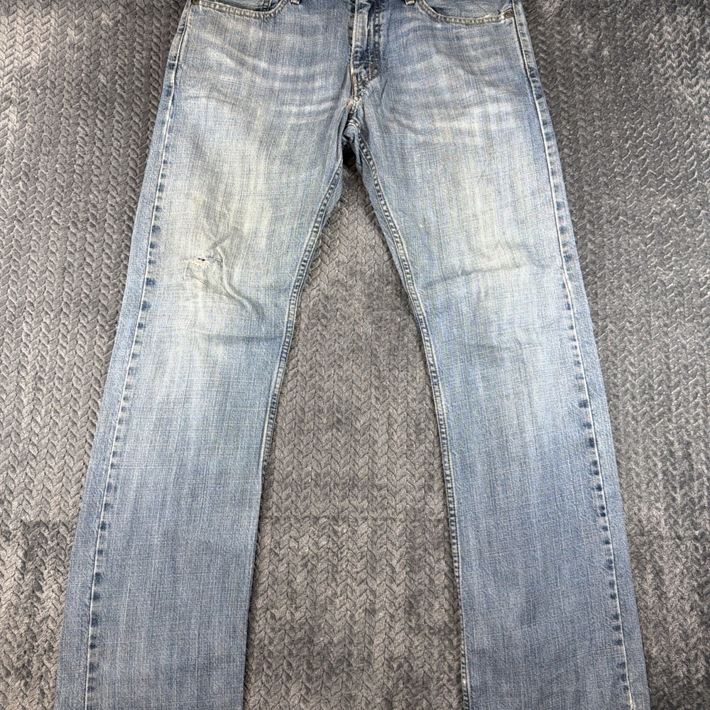 Levis 514 Jeans Mens 33x32 Blue Straight Leg Stretch Denim Medium Wash Classic
